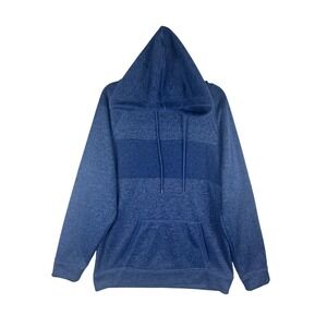 CALIVILLE Mens XL Blue Heathered Pullover Hoodie Kangaroo Pocket Drawstring